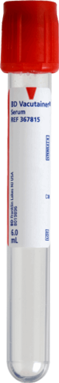 BD Red Top 6mL Tubes (#367815) - 10 pk.