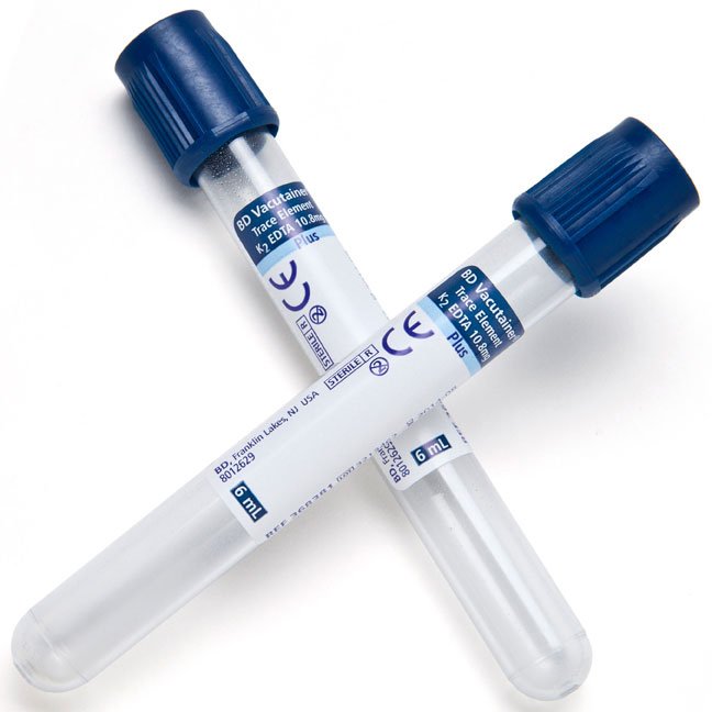 BD 6mL Royal Blue Top Tubes (#368381) - 10 pk.