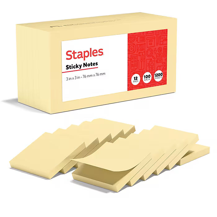 Sticky Notes - 3x3" - 12 pk.